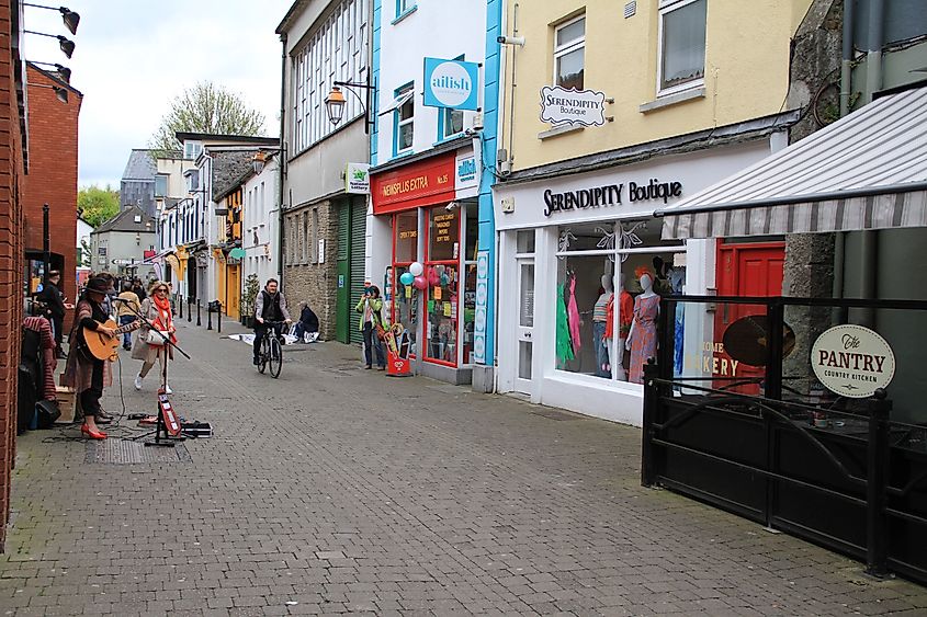 The historic center of Kilkenny, Ireland