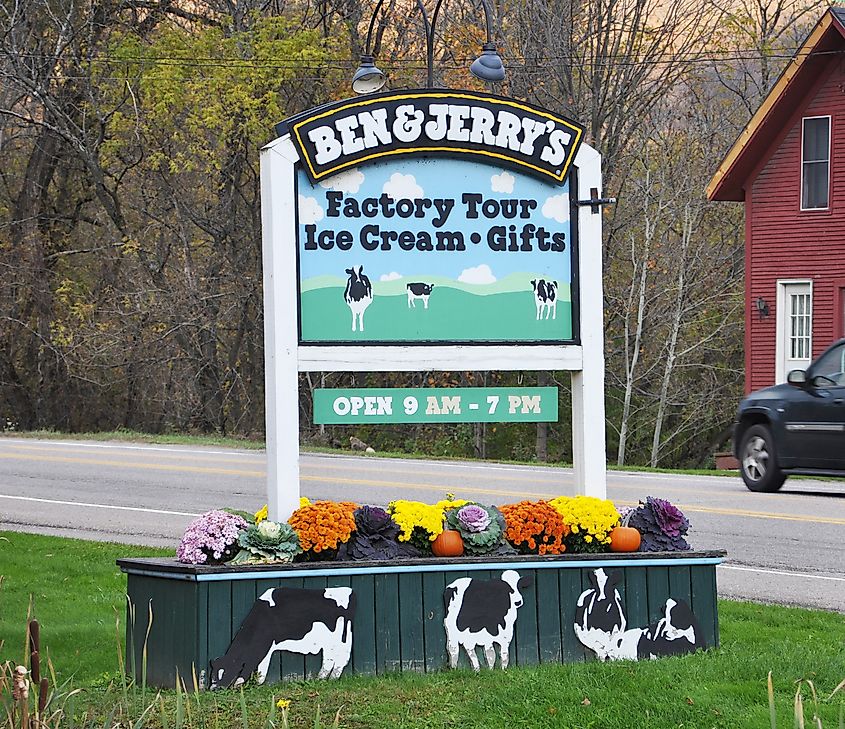 Ben & Jerry's Ice Cream Factory in Waterbury, Vermont