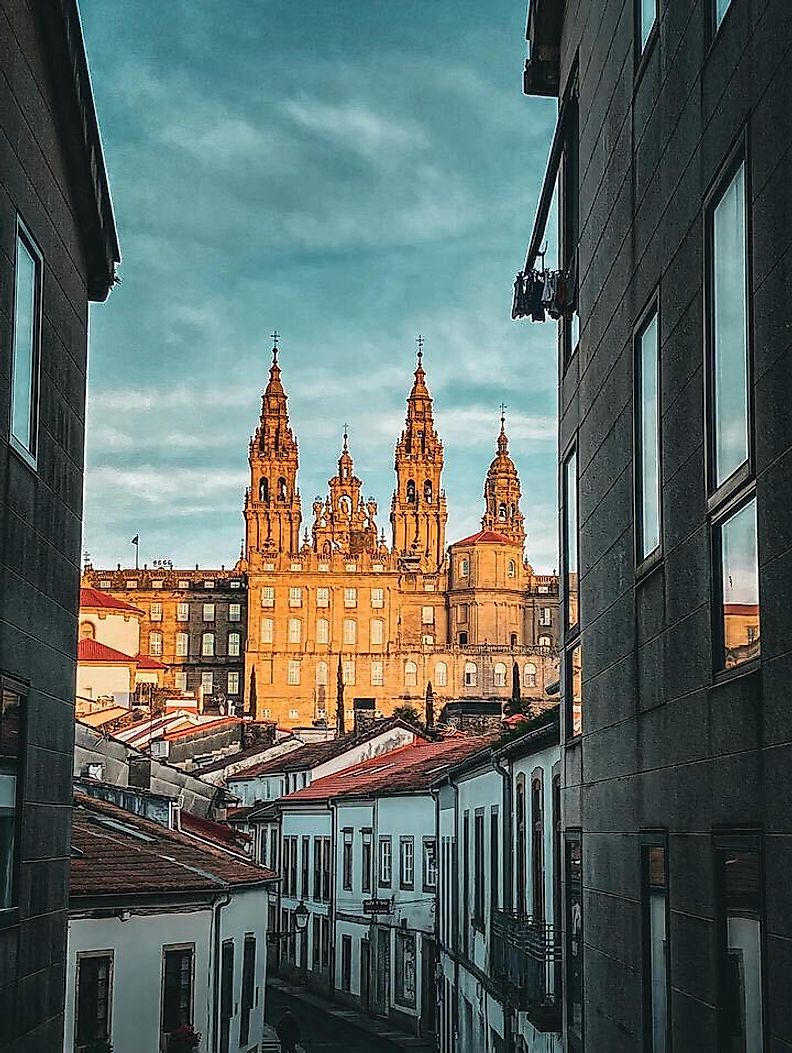 Beautiful shot of the Santiago de Compostela Cathedral