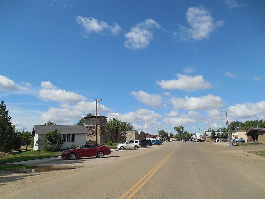 Main Street in Ekalaka, Montana.