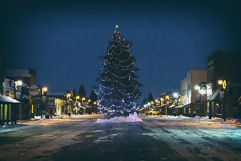 Downtown Park Rapids, Minnesota.