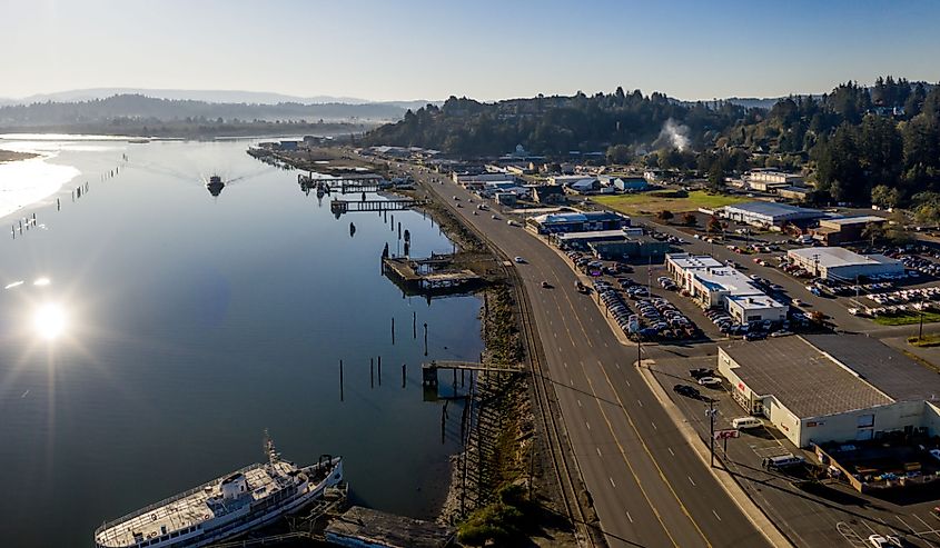 Overlooking Coos Bay, Oregon.