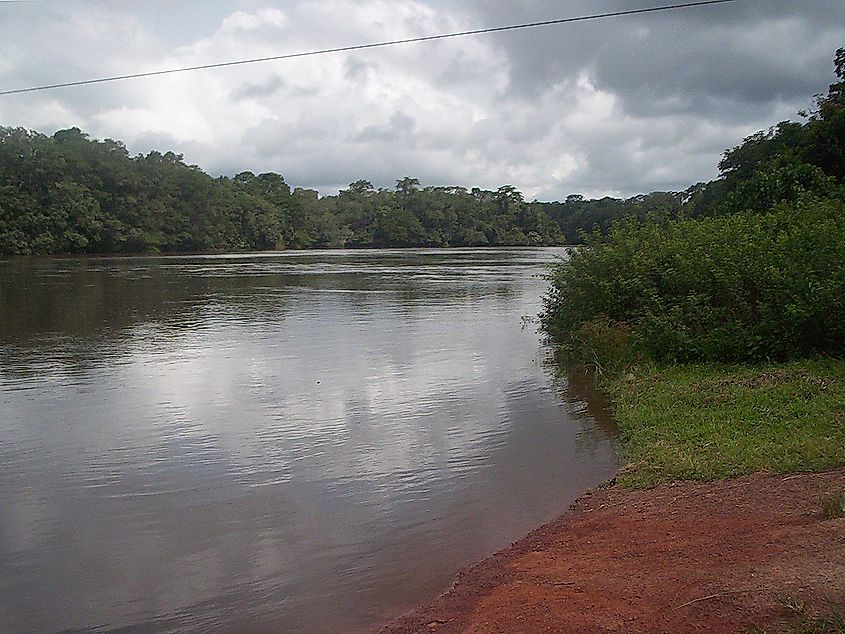 The Dja River in Cameroon's East Province, south of Lomié and north of Ngoila.