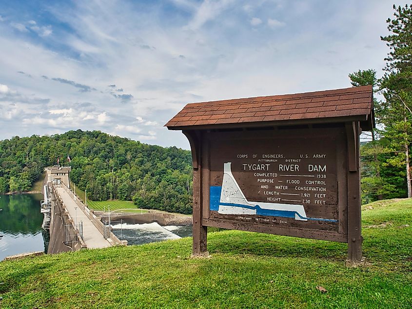 Tygart Dam also known as Tygart River Dam in Grafton, By R Scott James