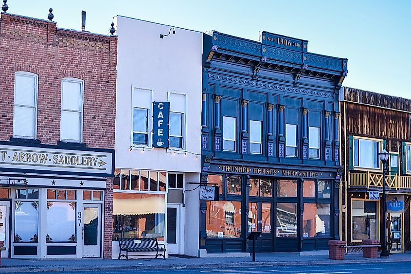 Shops in downtown historic Panguitch, Utah.