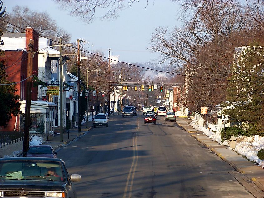 Street view in Bridgewater, Virginia