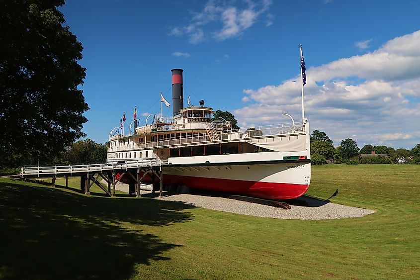 Ticonderoga Steamboat in Shelburne, Vermont.
