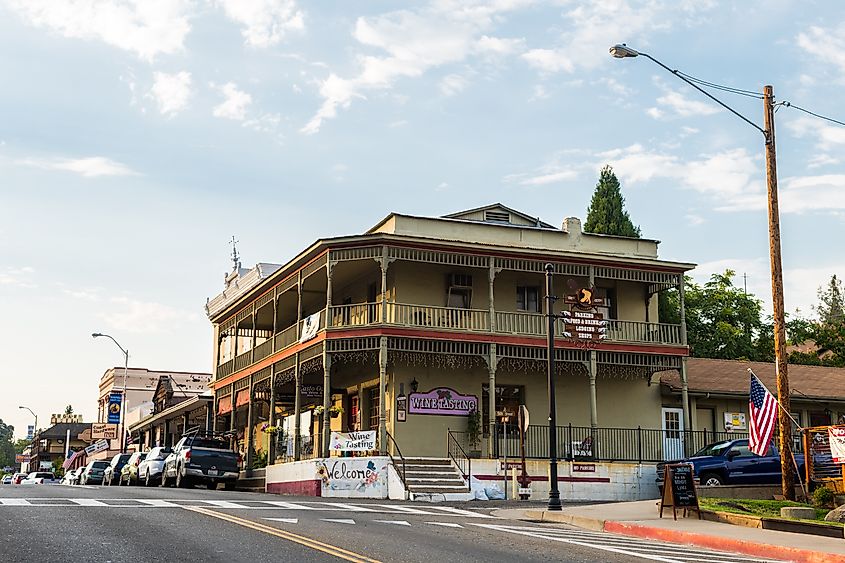 Downtown Mariposa, California.