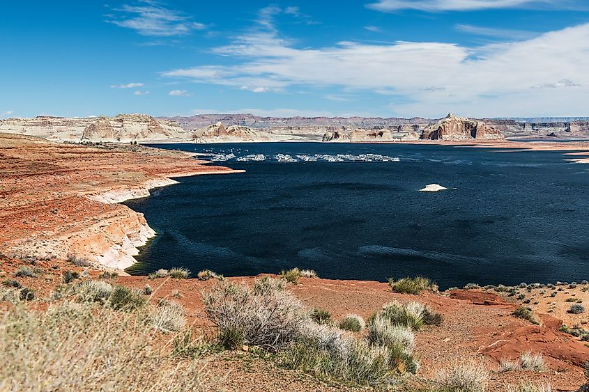 View of Navajo Mountain overlooking Lake Powell