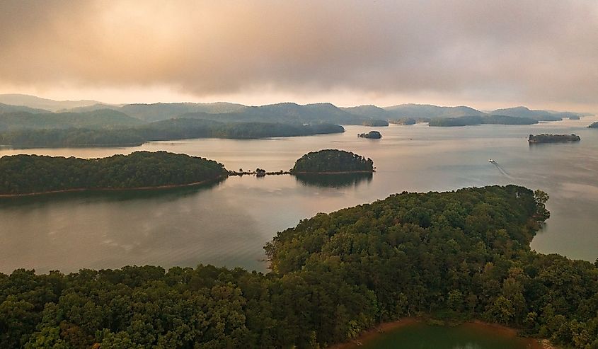 Sunrise over Cherokee Lake, Tennessee