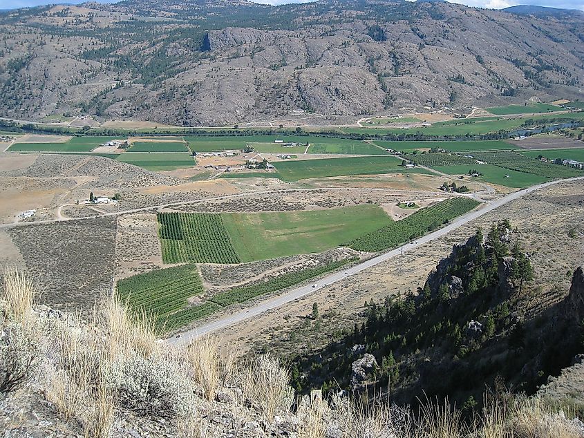 Landscape of Omak, Washington.