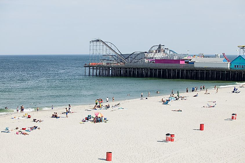 Beautiful view of the beach in Seaside Heights, New Jersey