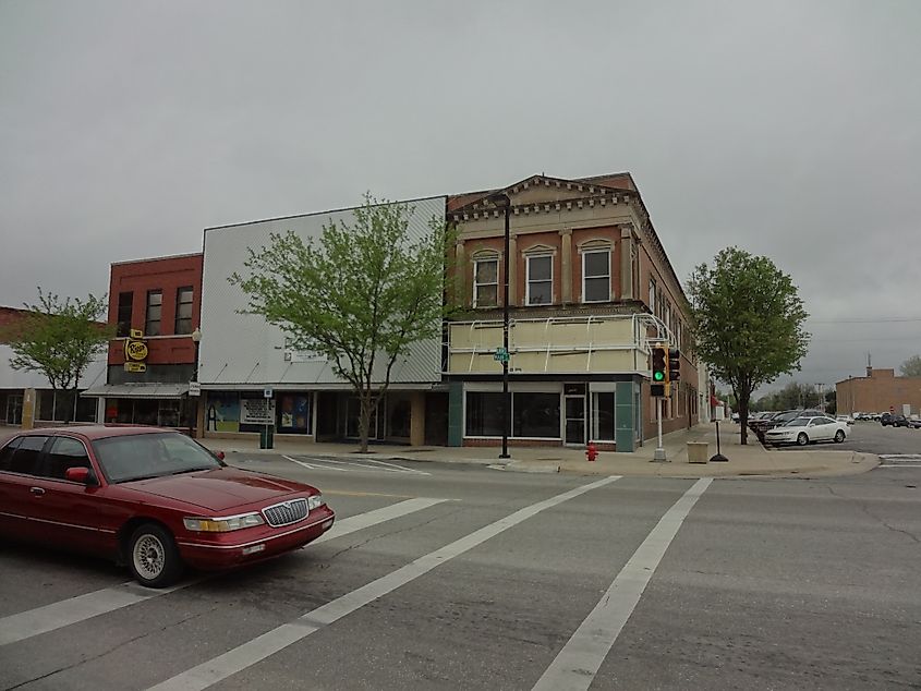 Downtown Great Bend in Kansas.