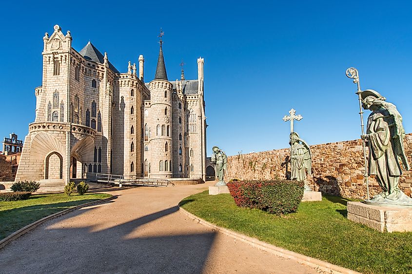 The Episcopal Palace grounds in Astorga, Spain.