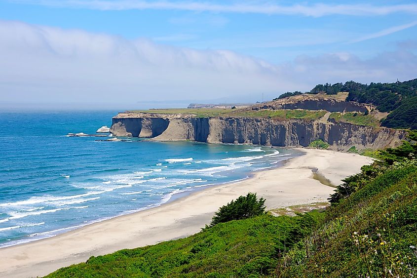 California coastline along Highway 1 between Half Moon Bay and Santa Cruz 