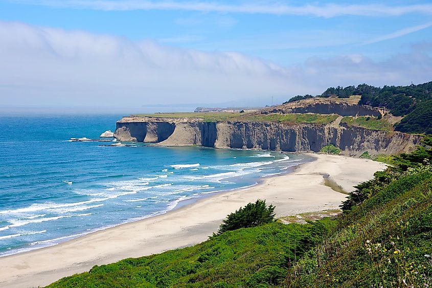 California coastline along Highway 1 between Half Moon Bay and Santa Cruz
