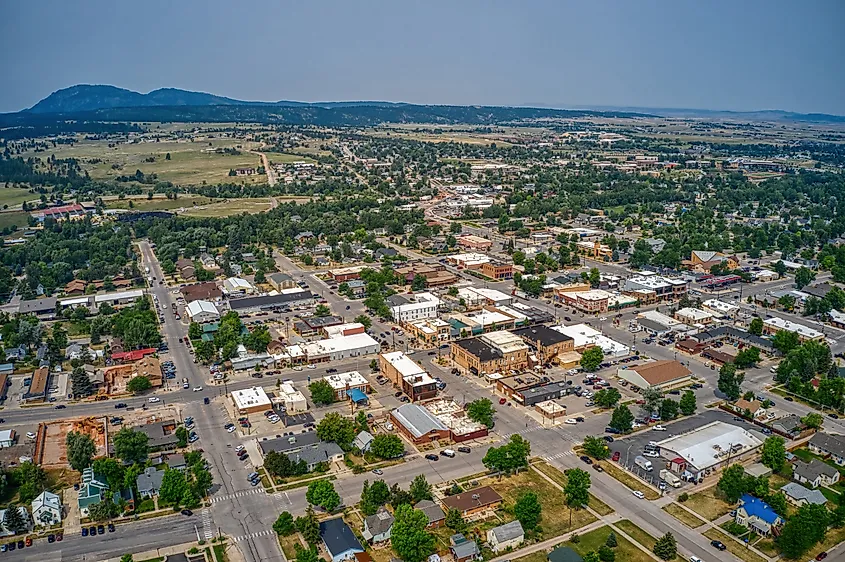 Overlooking Spearfish, South Dakota in summer.