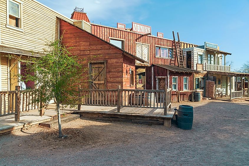 Hotel and store set at Old Tucson, the film set and theme park.