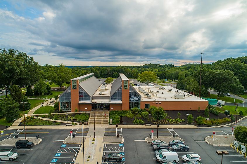 Aerial drone image of the Maryland House rest area in Aberdeen, Maryland, via Felix Mizioznikov / Shutterstock.com