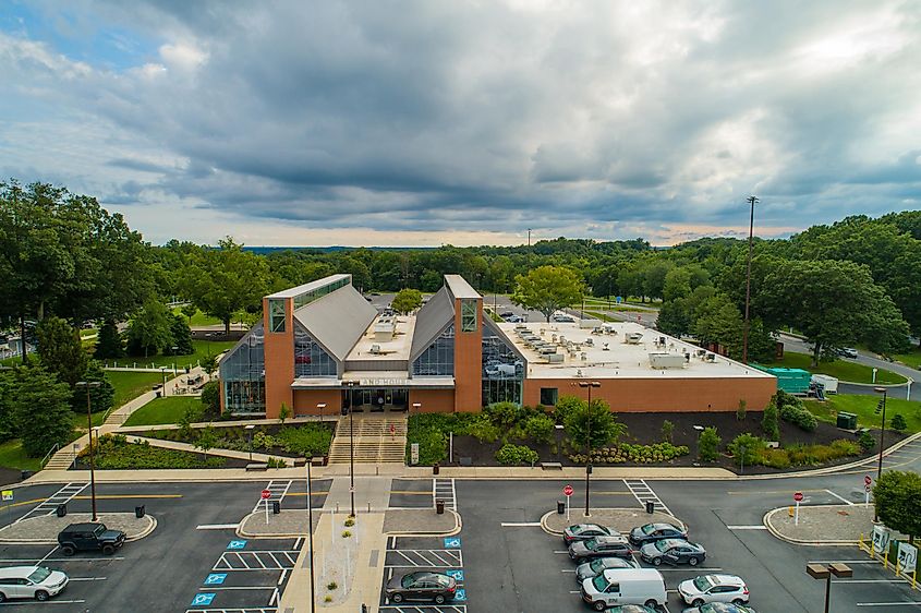 Aerial drone image of the Maryland House rest area, via Felix Mizioznikov / Shutterstock.com