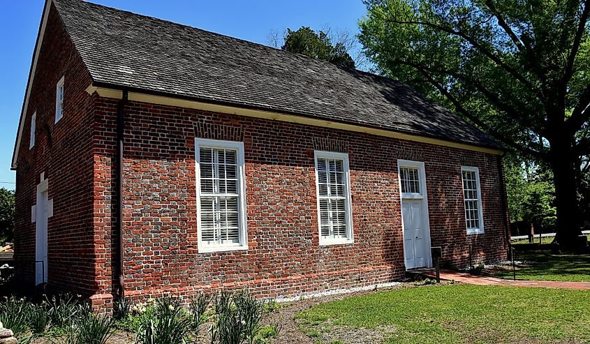 Historic 1734 St. Thomas Episcopal Church is the oldest church in the state, Bath, North Carolina.