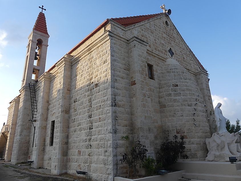 The Melkite church of Saint Joseph in Qana, built in 1906. The parish belongs to the Melkite Archeparchy of Tyre. 