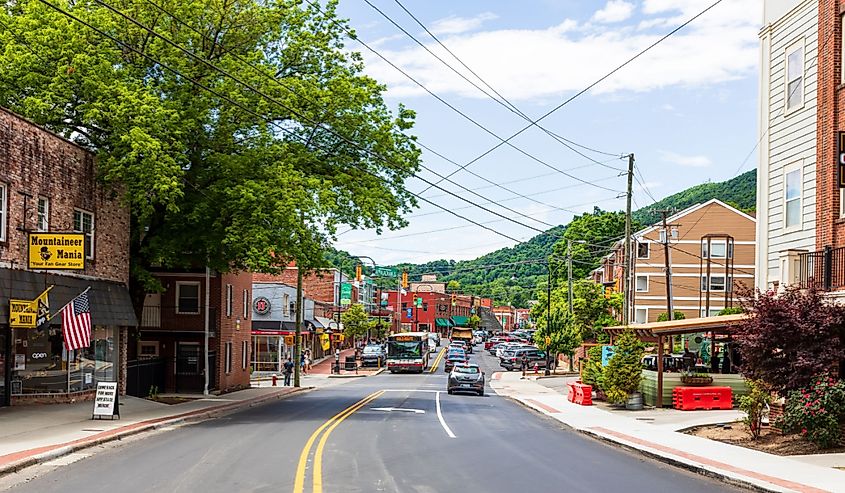 Main Street Boone, North Carolina. 