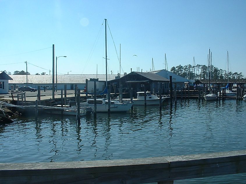 Workboats parked at the Poquoson Marina.