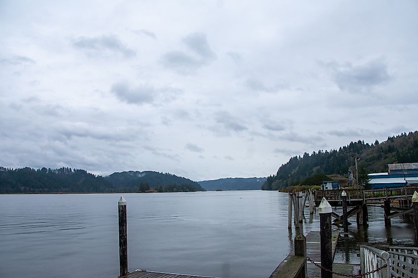 Umpqua River in Reedsport, Oregon.