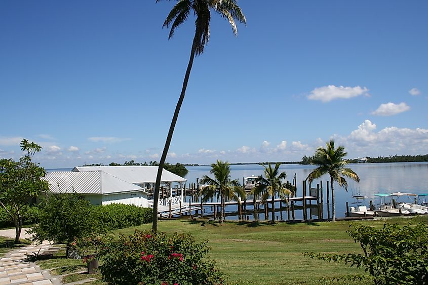 The scenic setting of Cabbage Key, Florida.