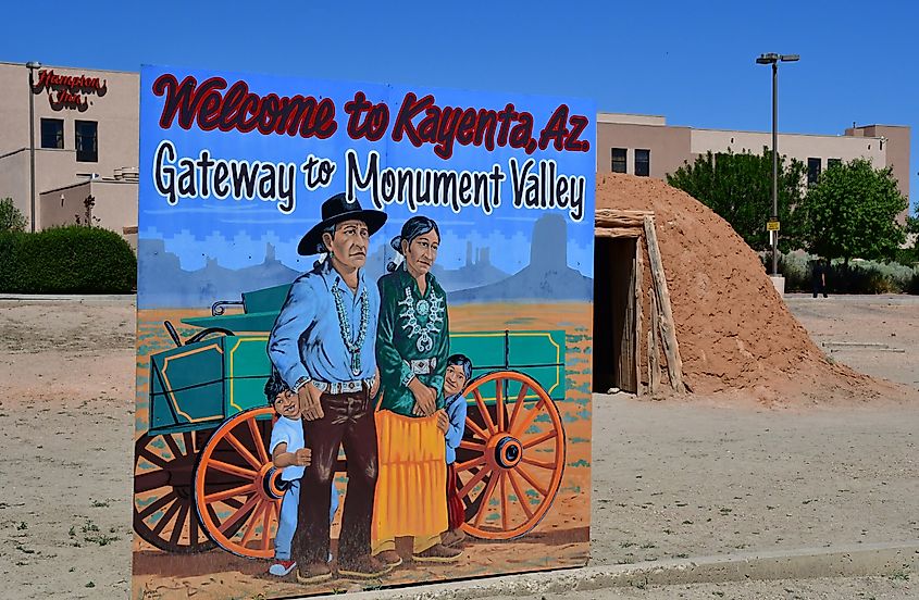 Editorial Photo Credit: Pack-Shot via Shutterstock. Arizona, USA - july 8 2016 :  the village of Kayenta near Monument Valley  