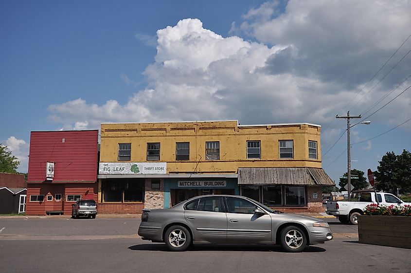 Downtown Iron River, Wisconsin.