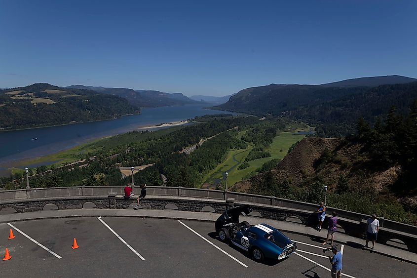 Looking over the Columbia Gorge from the Vista House at Crown Point. Photo credit: Brendan Cane