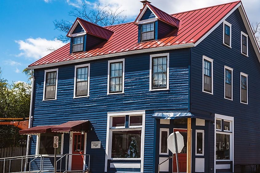 The historic Kimmswick market, built in 1877.