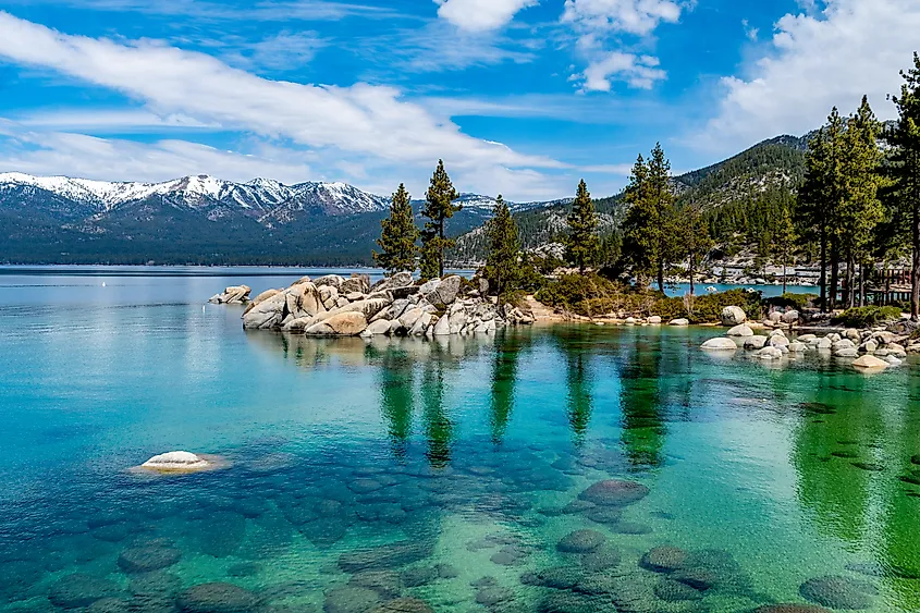 The beautiful crystal clear waters of Lake Tahoe