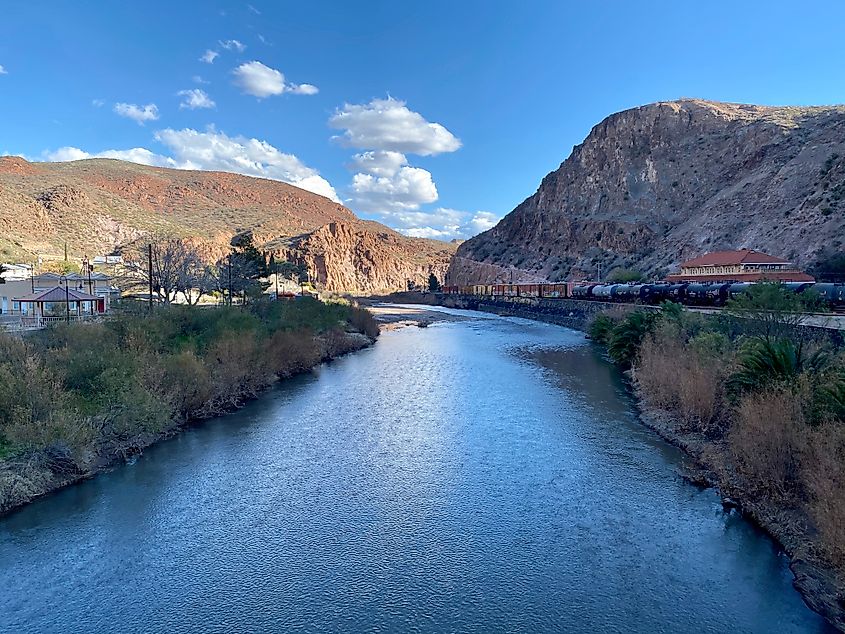The San Francisco River in Clifton, Arizona.
