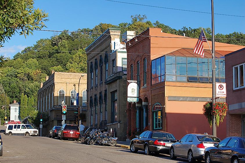 Downtown Hudson, Wisconsin.