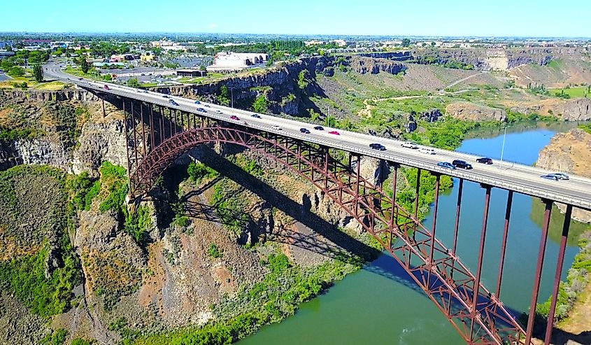 Perrine Bridge over Snake River at Twin Falls, Idaho