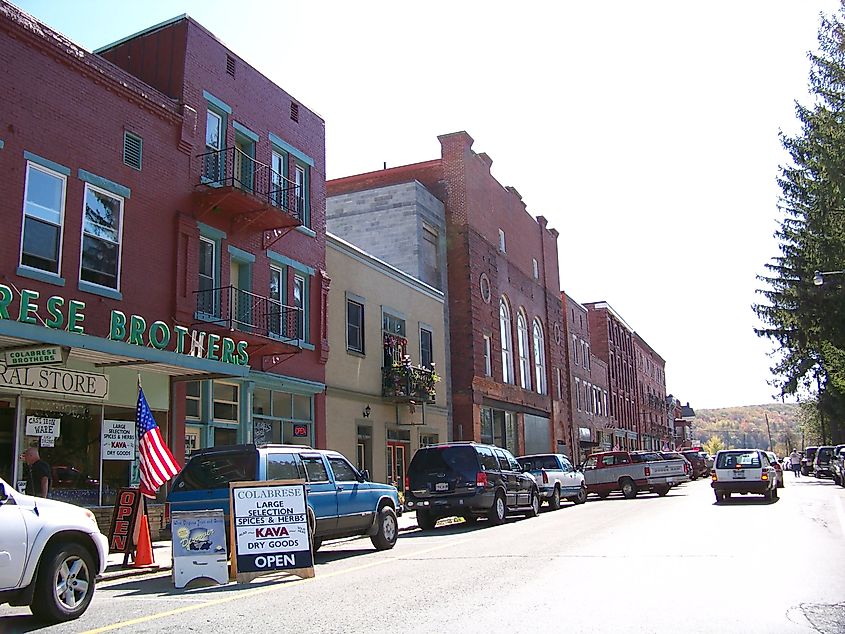 Colorful buildings along Main Street in Thomas, West Virginia. Image credit: Jon Dawson via Flickr.com.