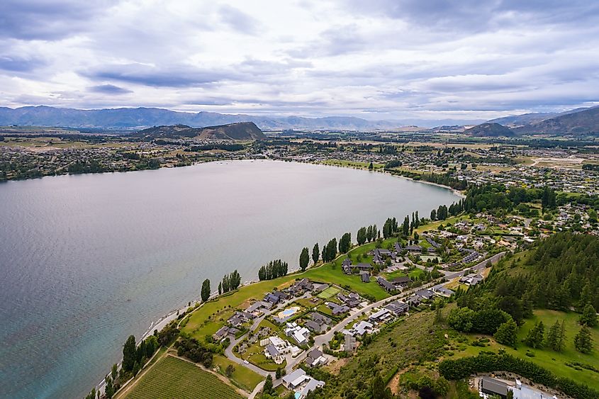 Aerial view of Lake Wanaka