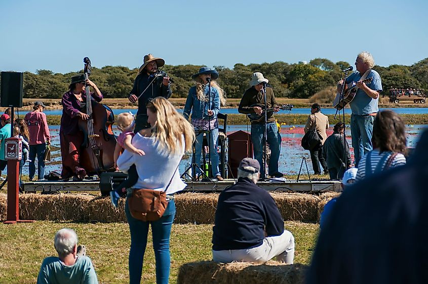 Visitors at the Nantucket Cranberry Festival.