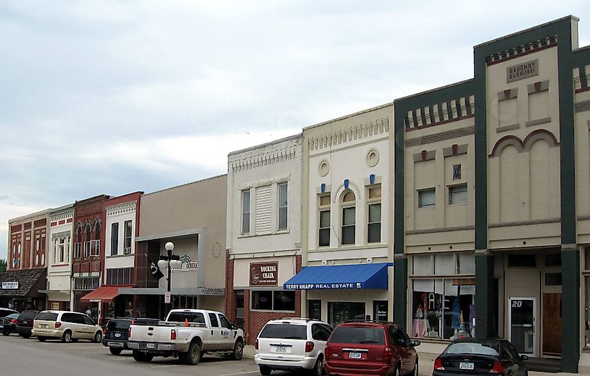Downtown Harlan, Iowa. 