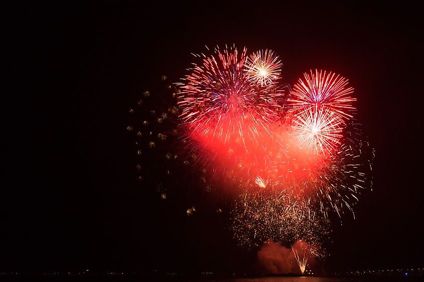 Fireworks in St. Augustine Florida.