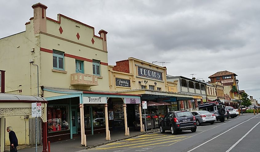 Downtown street in Queenscliff, Victoria.