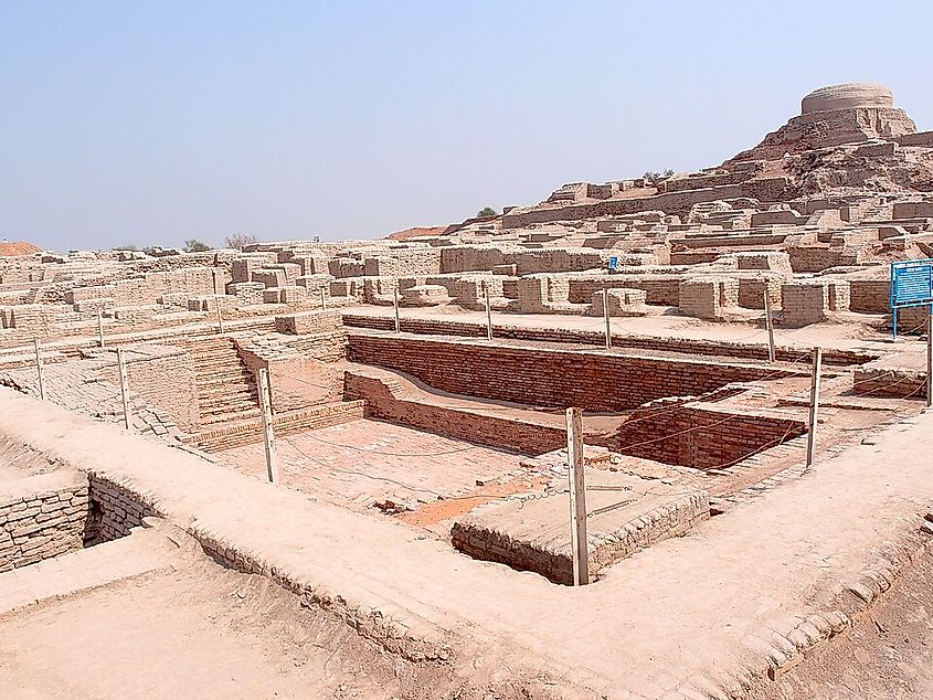 Ruins of Mohenjo-daro on the Indus River in Pakistan, the first South Asian UNESCO World Heritage Site