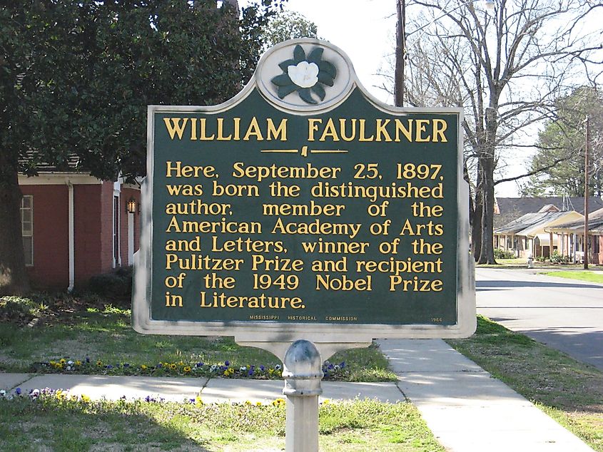 Birthplace of William Faulkner in New Albany, Mississippi