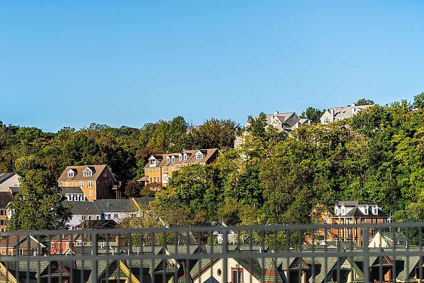 Historic town of Occoquan in northern Virginia.