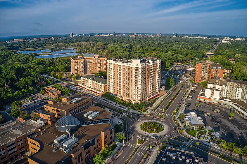 Aerial view of Richfield, Minnesota.