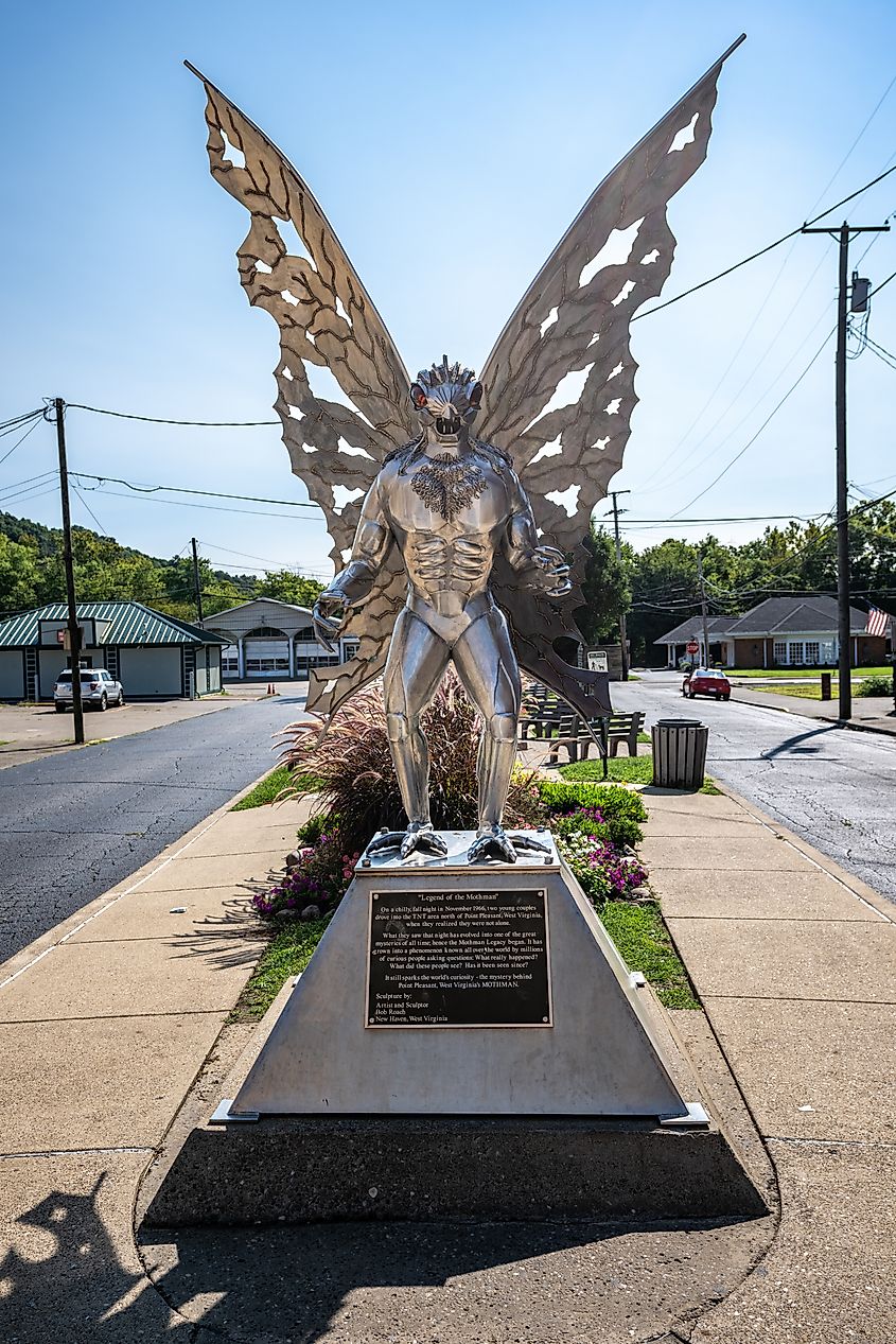 Mothman Statue in Point Pleasant, West Virginia