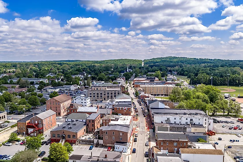 Aerial view of Elkton, Maryland.